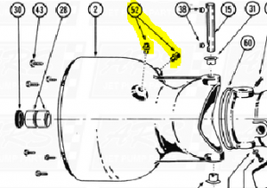 Oil Reservoir Pipe Plug fit Berkeley 12JC  — Fig. No. 52