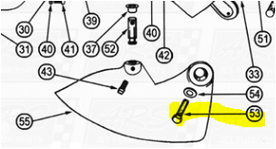 Rudder Bolts fit OEM Legend 120G — Fig. No. 53
