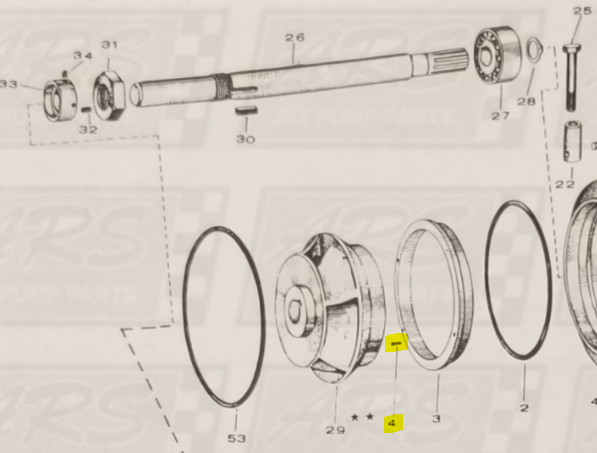 Self-Tapping Screws for Wear Ring fits 12WJ Jacuzzi Jet Drive — Fig. No.4