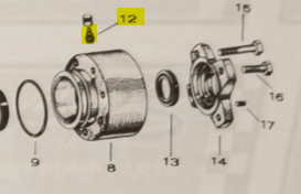 Grease Zerk Fitting for Bearing fits 12WJ Jacuzzi Jet Drive — Fig. No. 12