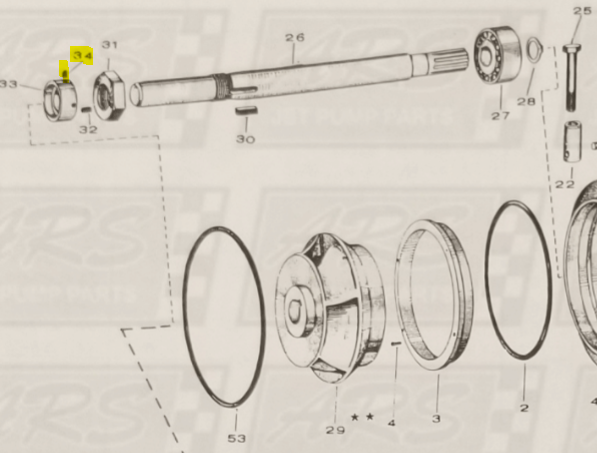Sand Cap Set Screw for Bowl Bearing fits 12WJ Jacuzzi Jet Drive  — Fig. No. 34