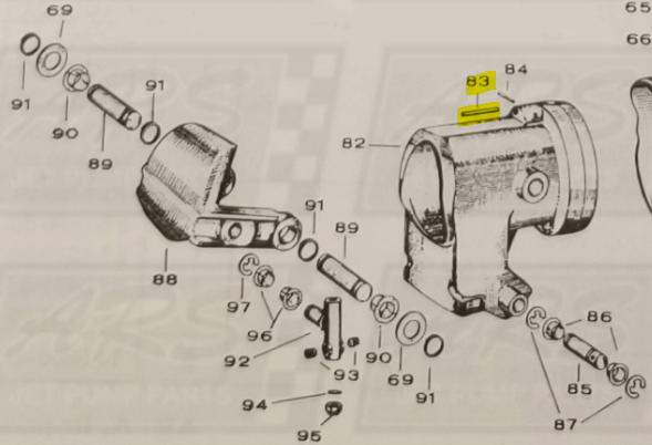 Grooved Pin for Steering Nozzle fits 12WJ Jacuzzi Jet Drive  — Fig. No. 83
