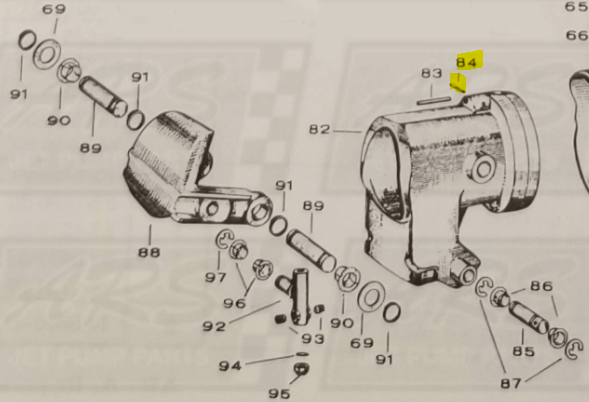 Grooved  Spring Pin for Steering Nozzle fits 12WJ Jacuzzi Jet Drive  — Fig. No. 84