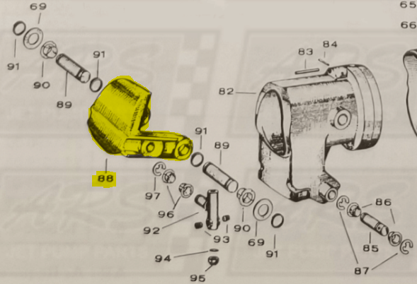 Reverse Bucket No. 4415 fits 12WJ Jacuzzi Jet Drive  — Fig. No. 88