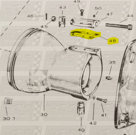 Trim Cap Gasket fits 12YJ Jacuzzi Jet Drive  — Fig. No. 48