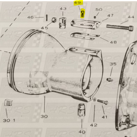 Trim Cap Bolts fits 12YJ Jacuzzi Jet Drive  — Fig. No. 49