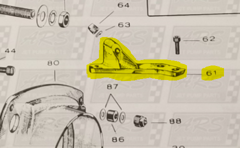 Tiller Arm No. 5573 fits 12YJ Jacuzzi Jet Drive  — Fig. No. 61