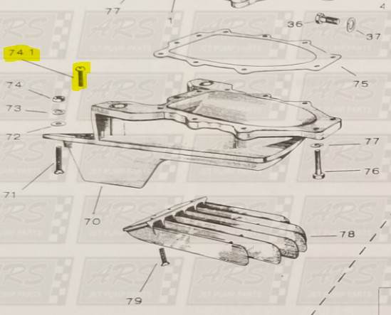 Leveling Screws for Intake Housing fits 12YJ Jacuzzi Jet Drive  — Fig. No. 74.1