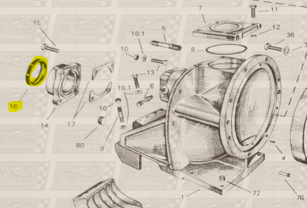 Lip Seal for Bearing Cap  fits Golden Eagle Jacuzzi Jet Drive  — Fig. No. 16