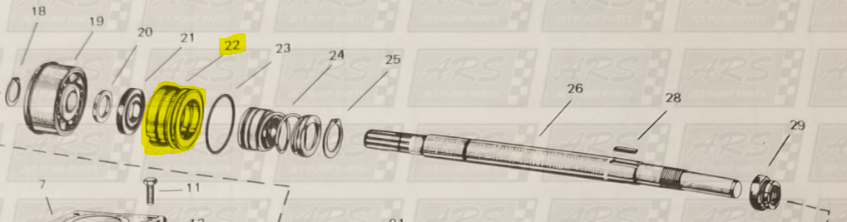 Seal Housing No. 5765 fits Golden Eagle Jacuzzi Jet Drive  — Fig. No. 22