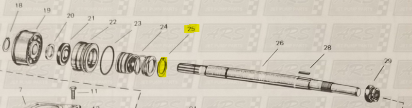 Retaining Ring fits Golden Eagle Jacuzzi Jet Drive  — Fig. No. 25