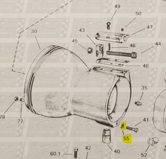 Lock Washer fits Golden Eagle Jacuzzi Jet Drive  — Fig. No. 55