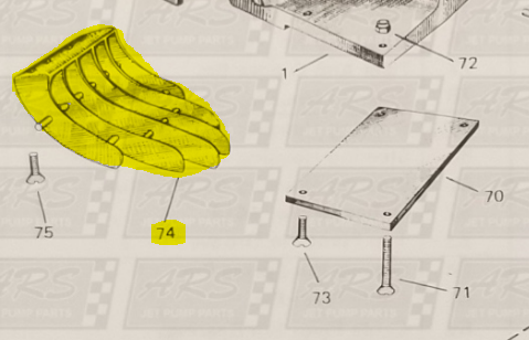 Rock Grate fits Golden Eagle Jacuzzi Jet Drive  — Fig. No. 74