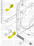 Steering Tube Nuts fit 0-9 Deg. Transom Housing — Fig. No. 4