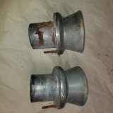 Pair Trumpet Exhaust Tips Retro Style— USED