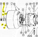 1/2"-13 x 1-1/4" Hex Head Cap Screws fit Berkeley 12JG  — Fig. No. 43