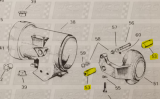 Reverse Bucket Pivot Pin fits Golden Eagle Jacuzzi Jet Drive  — Fig. No. 53