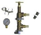 Water Pressure Bypass Regulator / Relief Valve  Kit —  3/4 NPT Main Body with 1/2 NPT Fittings, and Accessories