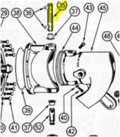 Tiller Shafts fit OEM Legend 120G — Fig. No. 35