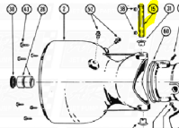 Tiller Shafts fit Berkeley 12JC — Fig. No. 15
