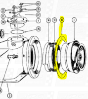 Bowl To Suction Gaskets fit Berkeley 12JG  — Fig. No. 18