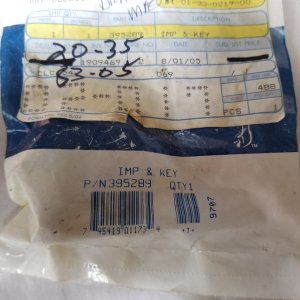 OMC Impeller and Key 395289 0395289  — (NOS)