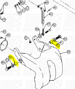 Bucket Pivot Bushings fit HTRII RSK2101-R6101 — Fig. No. 58