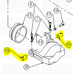 Lower Steering Pins fit AT RA1201 Droop Snoot — Fig. No. 19