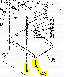 5/16"-18 x 2" Flat Head Cap Screws  fit Dominator 12TD-HP —  Fig. No. 46
