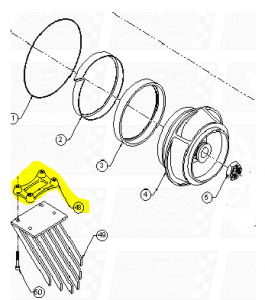 Intake Retainer Grates fit TJ309-HP —  Fig. No. 48