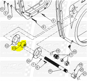Steering Tube Balls fit Deep Transom — Fig. No. 13