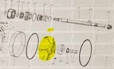 Aluminum Impeller fits 12YJ Jacuzzi Jet Drive  — Fig. No. 27