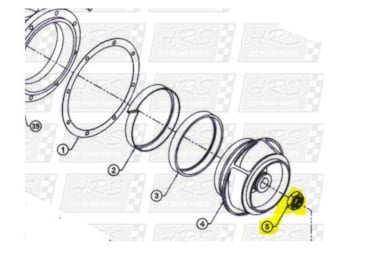 Impeller Nuts fit Marine Power 901 Jet Pumps — Fig. No. 5